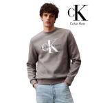 Calvin Klein Men Classic Logo Graphic Pullover Sweater Gray Size XS