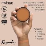 Mehron Makeup Paradise AQ (40 g, Light Brown): Water-activated face and body paint for stage, screen, special FX, beauty, cosplay, and Halloween.