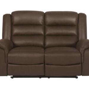 Ashley Welota Brown Faux Leather Reclining Sofa