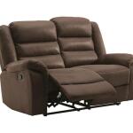 Ashley Welota Brown Faux Leather Reclining Sofa