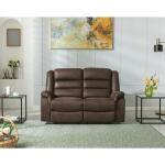 Ashley Welota Brown Faux Leather Reclining Sofa