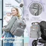 RUVALINO Gray - Diaper Bag Backpack