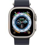 Apple Watch Ultra Titanium Case with Midnight Ocean Band (Renewed)