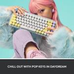 Logitech POP Mechanical Wireless Keyboard with Customizable Emoji Keys - Daydream 