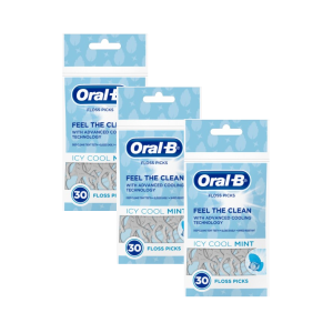 Oral-B Floss Picks Icy Cool Mint 30ct 3PK