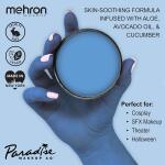 Mehron Makeup Paradise AQ (40 g, Sky): Water-activated face and body paint for stage, screen, special FX, beauty, cosplay, and Halloween.