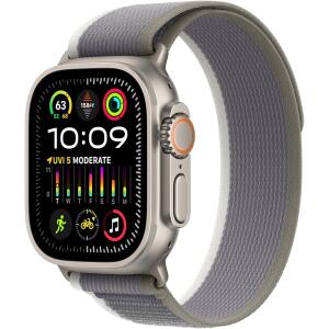 Apple Watch Ultra 2 with Rugged Titanium Case & Green/Grey Trail Loop