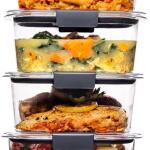 Rubbermaid Brilliance BPA-Free Airtight Food Storage Containers with Lids, Set of 4 (4.7 Cup), ideal for lunch, meal prep, and leftovers 8pcs