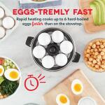 DASH Rapid Egg Cooker: Electric Egg Cooker for Hard Boiled Eggs, Poached Eggs, Scrambled Eggs, or Omelets with 6 Egg Capacity and Auto Shut Off Feature, Black.