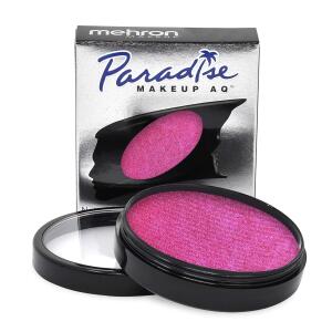 Mehron Makeup Paradise AQ (40 g, Metallic Fuchsia): Water-activated face and body paint for stage, screen, special FX, beauty, cosplay, and Halloween.