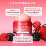 LANEIGE Lip Sleeping Mask, For Flaky and Dry Lips, Nourish, Hydrate, Vitamin C, Murumuru & Shea Butter, Antioxidants, Eggnog Latte