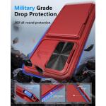 ATATOO for Samsung Galaxy S24+ Plus Case with Card Holder 6.7"​ , Red