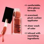 e.l.f. Glow Reviver Lip Oil, Crystal Clear, Nourishing Tinted Lip Oil For A High shine Finish, Infused With Jojoba Oil, Vegan & Cruelty free