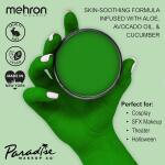 Mehron Makeup Paradise AQ (40 g, Amazon Green): Water-activated face and body paint for stage, screen, special FX, beauty, cosplay, and Halloween.