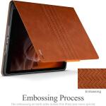 Auaua Case for iPad 9th/8th/7th Generation 10.2 inch with Pencil Holder, Vegan Leather, Auto Sleep/Wake Smart Cover (Brown)