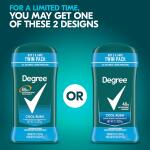 Degree Men Original Antiperspirant Deodorant 2.7 oz, Cool Rush Twin Pack 48-Hour Sweat & Odor Protection Antiperspirant For Men