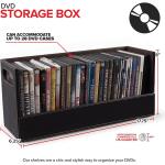 Stock Your Home DVD Storage Box, Movie Shelf Organizer for Blu-Ray, Video Game Cases