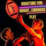 TOMLEON Glow in The Dark Football - Orange