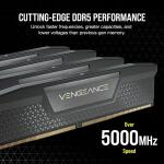 CORSAIR Vengeance DDR5 RAM 32GB 2x16GB Desktop Computer Memory - Black