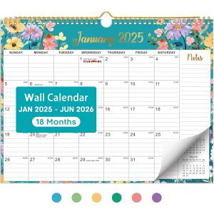 Taja 2025 Stylish Floral Wall Calendar