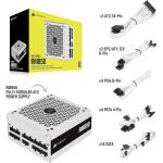 CORSAIR RM Series (2021) RM850 850 Watt 80 Plus Gold Certified Fully Modular Power Supply - White