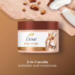 Dove Scrub Brown Sugar & Coconut Butter, 10.5 oz, For Silky Smooth Skin Body Scrub Exfoliates & Restores Skin's Natural Nutrients