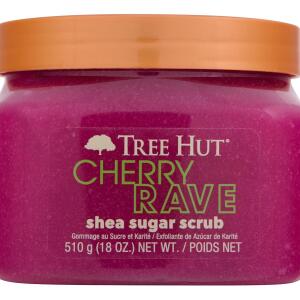 Tree Hut Cherry Rave Shea Sugar Scrub, Ultra Hydrating and Exfoliating Scrub for Nourishing Essential Body Care, 18 oz