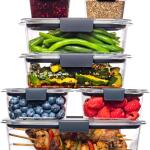 Rubbermaid Brilliance BPA-Free Food Storage Containers with Lids 10 Liters