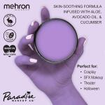 Mehron Makeup Paradise AQ (40 g, Purple): Water-activated face and body paint for stage, screen, special FX, beauty, cosplay, and Halloween.