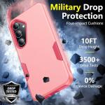 SPIDERCASE Heavy Duty Shockproof Phone Case for Galaxy S24 Plus 2024, Pink