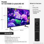 SAMSUNG 43-Inch Class Crystal UHD 4K DU7200 Series