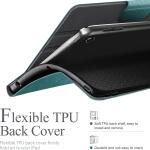 Auaua Case for iPad 9th/8th/7th Generation 10.2 inch with Pencil Holder, Vegan Leather, Auto Sleep/Wake Smart Cover (Green)