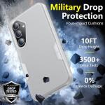 SPIDERCASE Heavy Duty Shockproof Phone Case for Galaxy S24 Plus 2024, Matte Clear