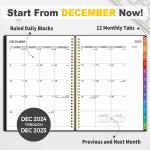 SUNEE 2025 Weekly & Monthly Planner - Black