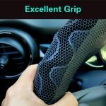 PINCTROT D Shaped 14 Inch Steering Wheel Cover Great Grip