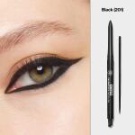 Revlon ColorStay Pencil Waterproof Eyeliner, Black, 0.01 oz, Smudge-Proof, Eye Makeup with Built-In Sharpener, Packaging May Vary, 201