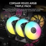 CORSAIR RS120 ARGB 120mm PWM Fans Black