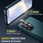 SPIDERCASE Heavy Duty Shockproof Phone Case for Galaxy S24 Plus 2024, Deep Green