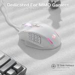 Redragon M908 Impact RGB LED MMO Gaming Mouse - White