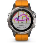 Garmin fenix 5 Plus Premium Smartwatch - Titanium with Orange Band