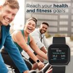 Fitbit Versa 2 Health and Fitness Smartwatch (S and L Bands Included) - Black/Carbon