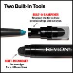 Revlon Pencil Eyeliner, 210 Teal, 0.01 oz, ColorStay Eye Makeup with Built in Sharpener, Waterproof, Smudge proof, Longwearing with Ultra Fine Tip