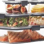 Rubbermaid Brilliance Leak-Proof Food Storage Containers with Airtight Lids, Clear 10pcs