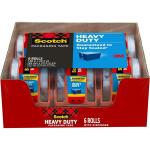 Scotch Heavy Duty Shipping Packing Tape 6 Rolls with Dispensers