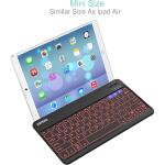 Arteck HB220B Universal Backlit 7-Colors & Adjustable Brightness Multi-Device Slim Portable Wireless Bluetooth 3.0 Keyboard