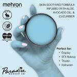 Mehron Makeup Paradise Makeup AQ Face & Body Paint (40 g) (Light Blue), Pro Size, Face & Body Painting, Special FX, Cosplay, Water Activated Face Paint & Body Paint 1.4 oz