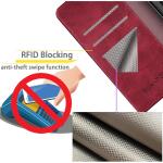 SUANPOT for Samsung Galaxy S22 with RFID Blocking Leather Wallet case - Red