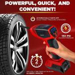 Bullseye Pro Rechargeable Tire Inflator Portable Air Compressor