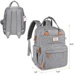 RUVALINO Gray - Diaper Bag Backpack