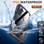 SPIDERCASE for Samsung Galaxy A15 5G Case Waterproof 6.5"-Black